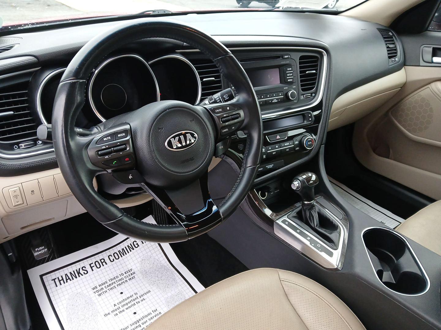 2014 Kia Optima EX (5XXGN4A76EG) with an 2.4L L4 DOHC 16V engine, 6-Speed Automatic transmission, located at 1230 East Main St, Xenia, OH, 45385, (937) 908-9800, 39.688026, -83.910172 - 2014 Kia Optima EX - Photo#8