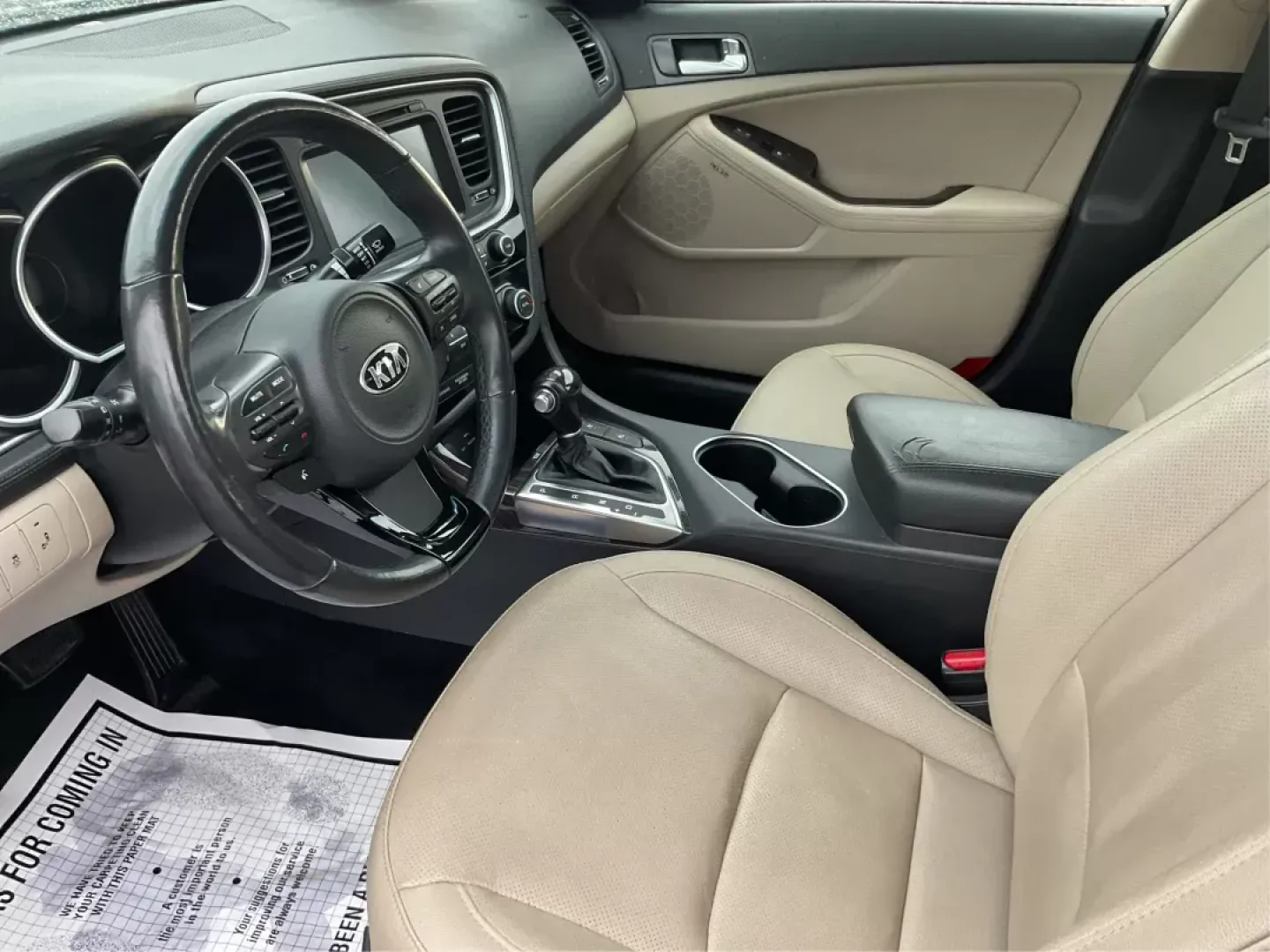 2015 Kia Optima EX (5XXGN4A76FG) with an Theta II 2.4L I-4 gasoline direct injection engine, located at 1099 N County Rd 25A, Troy, OH, 45373, (937) 908-9800, 40.057079, -84.212883 - 2015 Kia Optima EX - Photo#8