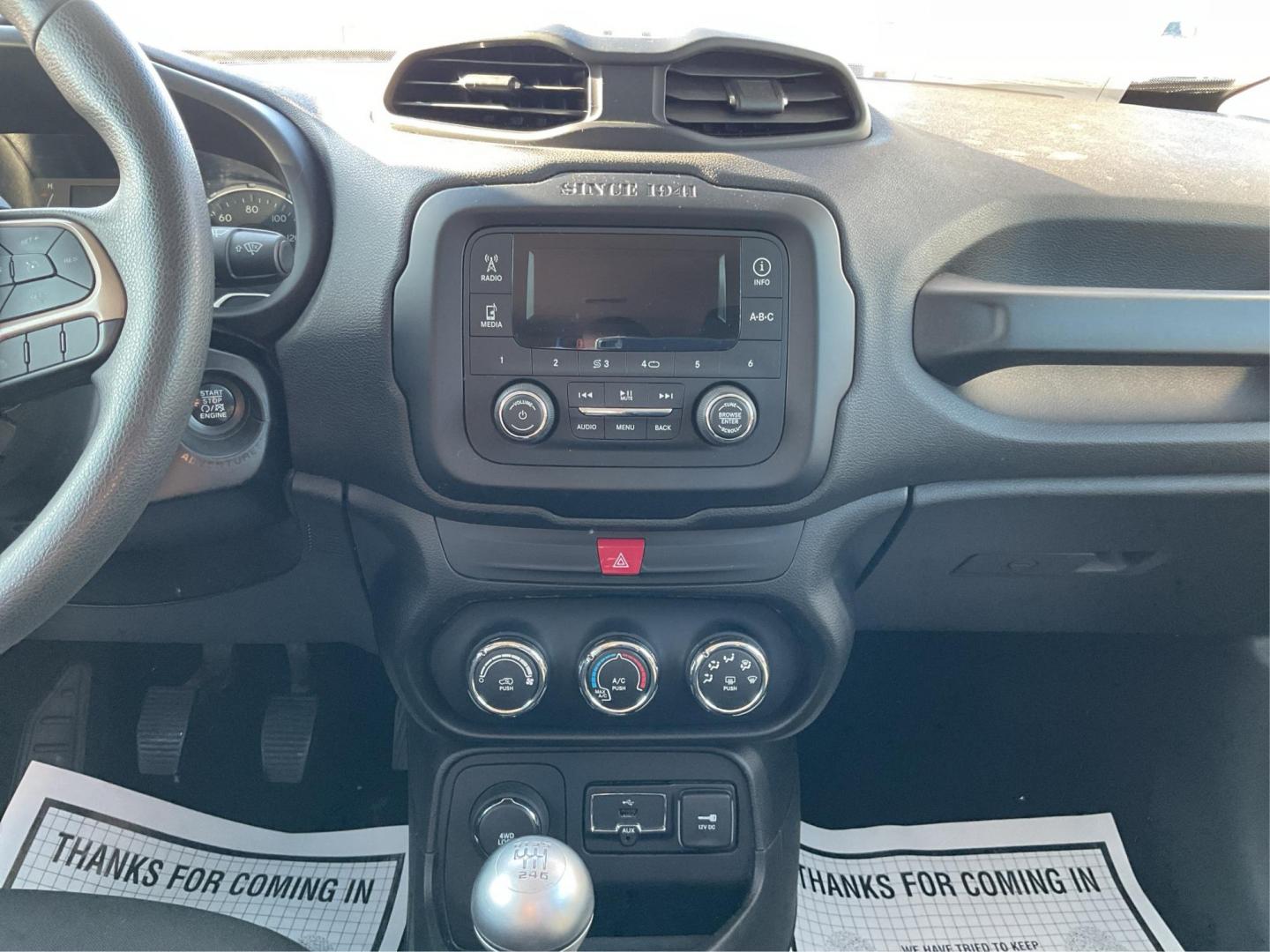 2017 Jeep Renegade Sport 4x4 (ZACCJBAH3HP) with an MultiAir 1.4L I-4 variable valve control engine, Manual transmission, located at 1099 N County Rd 25A, Troy, OH, 45373, (937) 908-9800, 40.057079, -84.212883 - 2017 Jeep Renegade Sport 4x4 - Photo#10