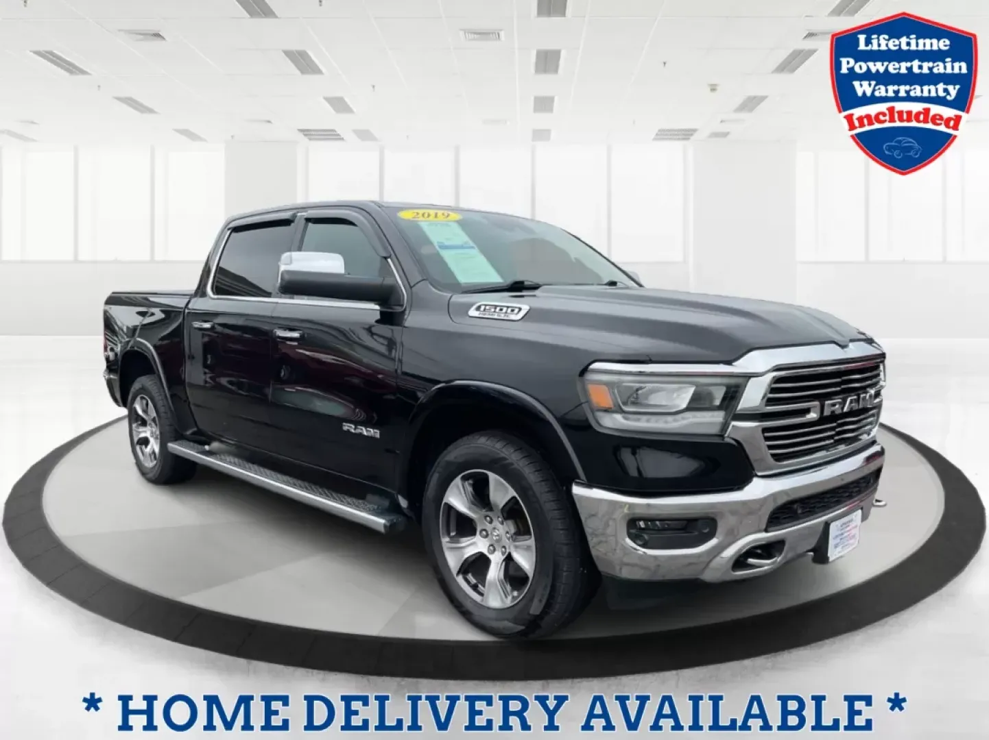 2019 Ram 1500 Laramie Crew Cab SWB 4WD (1C6SRFJT5KN) with an 5.7L V8 OHV 16V engine, 8-Speed Automatic transmission, located at 1230 East Main St, Xenia, OH, 45385, (937) 908-9800, 39.688026, -83.910172 - **Unleash Your Adventures with the 2019 Ram 1500 Laramie Crew Cab Perfect for Work and Play!**<br /> <br /> Are you ready to elevate your daily driving experience? Look no further than this stunning 2019 Ram 1500 Laramie Crew Cab, a vehicle designed to enhance your lifestyle whether you're commutin - Photo#0