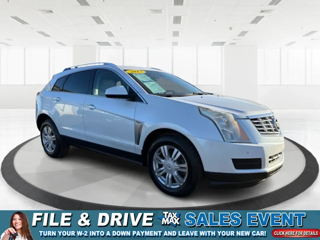 2013 White Cadillac SRX Luxury Collection (3GYFNCE32DS) with an 3.6L V6 DOHC 24V FFV engine, 6-Speed Automatic transmission, located at 8750 N County Rd 25A, Piqua, OH, 45356, (937) 908-9800, 40.164391, -84.232513 - 2013 Cadillac SRX Luxury Collection - Photo#0