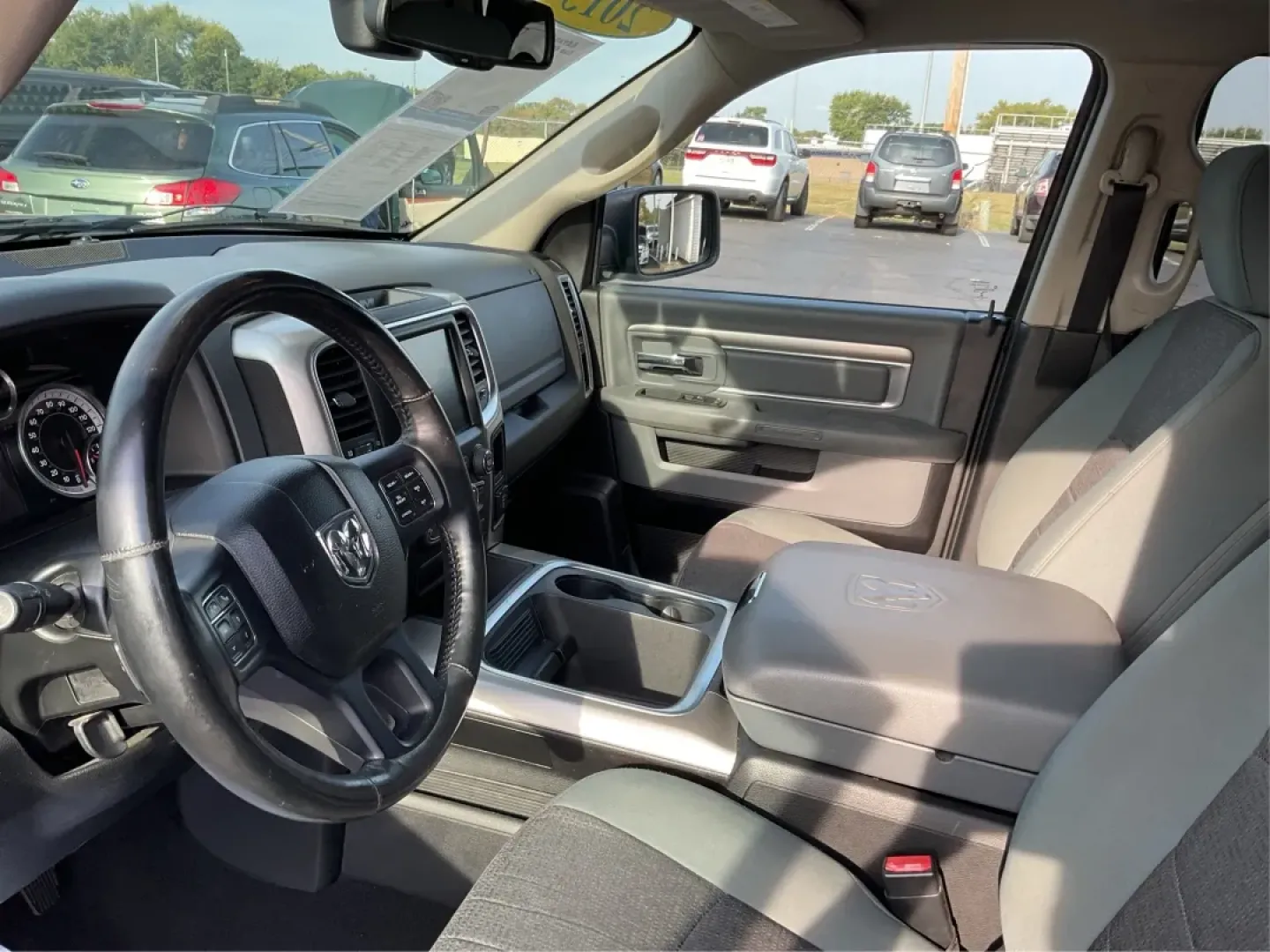 2015 Gray Ram 1500 SLT Quad Cab 4WD (1C6RR7GT3FS) with an 5.7L V8 OHV 16V engine, 8-Speed Automatic transmission, located at 1099 N County Rd 25A, Troy, OH, 45373, (937) 908-9800, 40.057079, -84.212883 - **Experience Adventure and Utility with this 2015 Ram 1500 SLT Quad Cab!**<br /> <br /> Are you ready to elevate your weekend adventures while ensuring your daily commute remains smooth and comfortable? Look no further than this robust 2015 Ram 1500 SLT Quad Cab, now available at Advantage Car and C - Photo#9