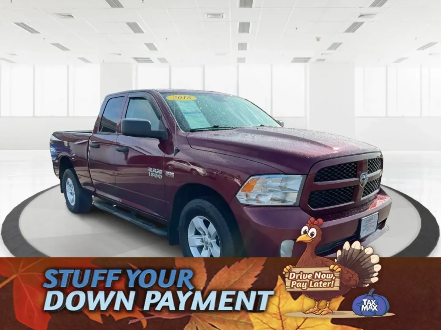 2018 Ram 1500 Express Quad Cab 4x4 6'4 Box (1C6RR7FT8JS) with an Other engine, located at 1230 East Main St, Xenia, OH, 45385, (937) 908-9800, 39.688026, -83.910172 - Are you ready to elevate your adventures and tackle any terrain with confidence? The 2018 Ram 1500 Express Quad Cab 4x4 is the ultimate truck for weekend warriors and daily commuters alike, offering the perfect blend of power, versatility, and style. With a striking Delmonico Red Pearlcoat exterior - Photo#0