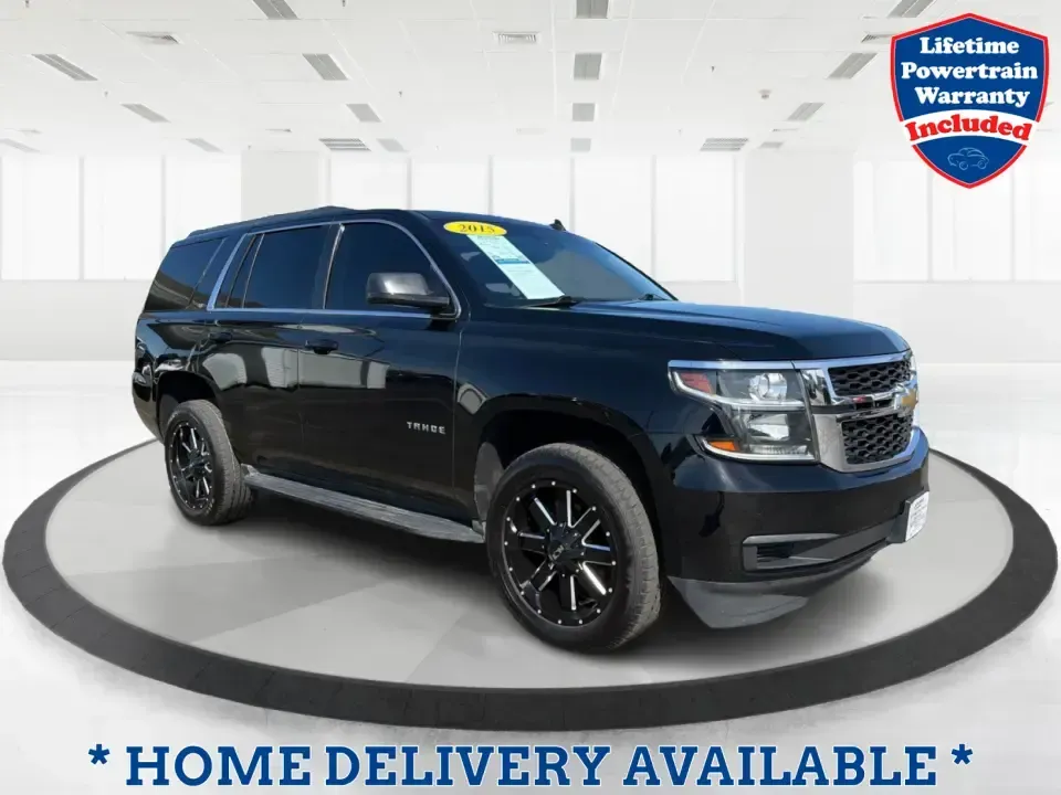 2015 Chevrolet Tahoe LT (1GNSKBKC1FR) with an EcoTec3 5.3L V-8 gasoline direct injection engine, 6-Speed Automatic transmission, located at 8750 N County Rd 25A, Piqua, OH, 45356, (937) 908-9800, 40.164391, -84.232513 - Big weekends, big families, and big Ohio road trips call for a full-size SUV that can handle it all-and this **2015 Chevrolet Tahoe LT 4WD** is built for exactly that lifestyle. Whether you're loading up for a day at **Indian Lake**, hauling sports gear across town, or cruising I75 for a long commut - Photo#0