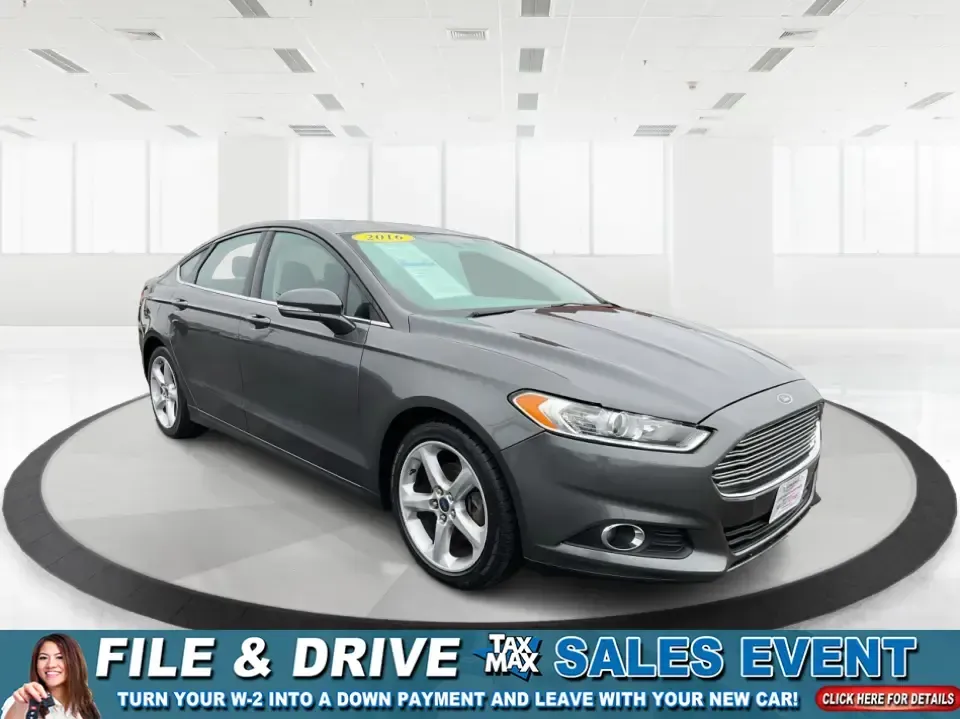 2016 Ford Fusion SE (3FA6P0HD1GR) with an 1.5L L4 DOHC 16V engine, 6-Speed Automatic transmission, located at 1099 N County Rd 25A, Troy, OH, 45373, (937) 908-9800, 40.057079, -84.212883 - **Experience Style and Comfort with the 2016 Ford Fusion SE at Advantage Car and Credit in Fairborn, OH!**<br /> <br /> Are you looking for a versatile sedan that fits seamlessly into your busy lifestyle? Whether you're a commuter tackling daily traffic, a growing family seeking comfort on the road, - Photo#0