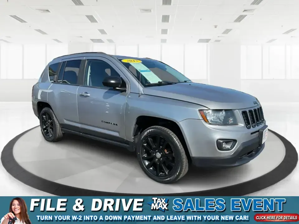 2015 Jeep Compass Altitude Edition (1C4NJCBA6FD) with an 2L I-4 DOHC engine, Continuously Variable Transmission (CVT) transmission, located at 8750 N County Rd 25A, Piqua, OH, 45356, (937) 908-9800, 40.164391, -84.232513 - **Adventure Awaits in the 2015 Jeep Compass Altitude Edition at Advantage Car and Credit - Fairborn!**<br /> <br /> Are you ready for your next adventure? The 2015 Jeep Compass Altitude Edition is your perfect companion for weekend getaways, family road trips, or even your daily commute! This versat - Photo#0