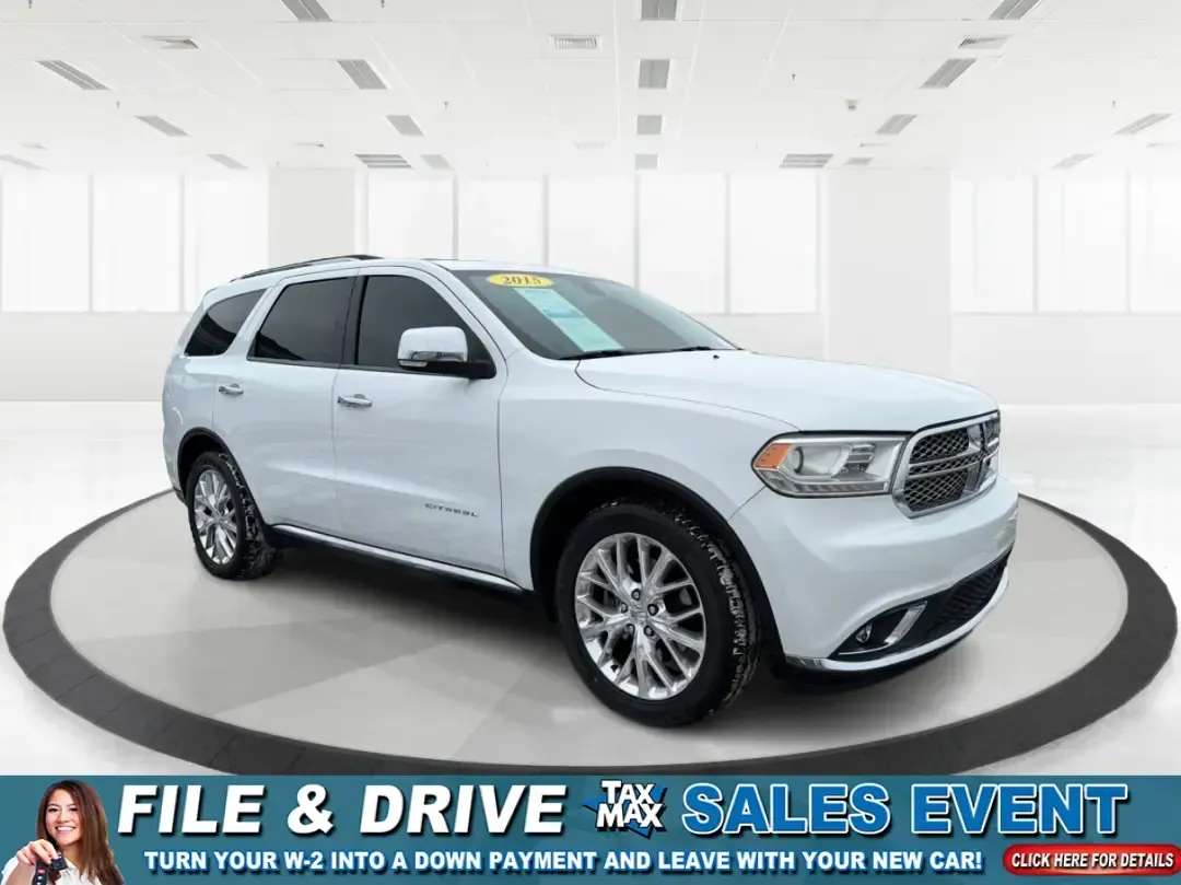2015 Dodge Durango Citadel (1C4RDHEG2FC) with an 3.6L V6 DOHC 24V engine, 8A transmission, located at 8750 N County Rd 25A, Piqua, OH, 45356, (937) 908-9800, 40.164391, -84.232513 - **Unleash Adventure with the 2015 Dodge Durango Citadel Perfect for Family Road Trips!**<br /> <br /> Are you ready to take your family on unforgettable adventures? The 2015 Dodge Durango Citadel is designed for those who love the open road and the comfort of a spacious SUV. With its sleek Bright W - Photo#0