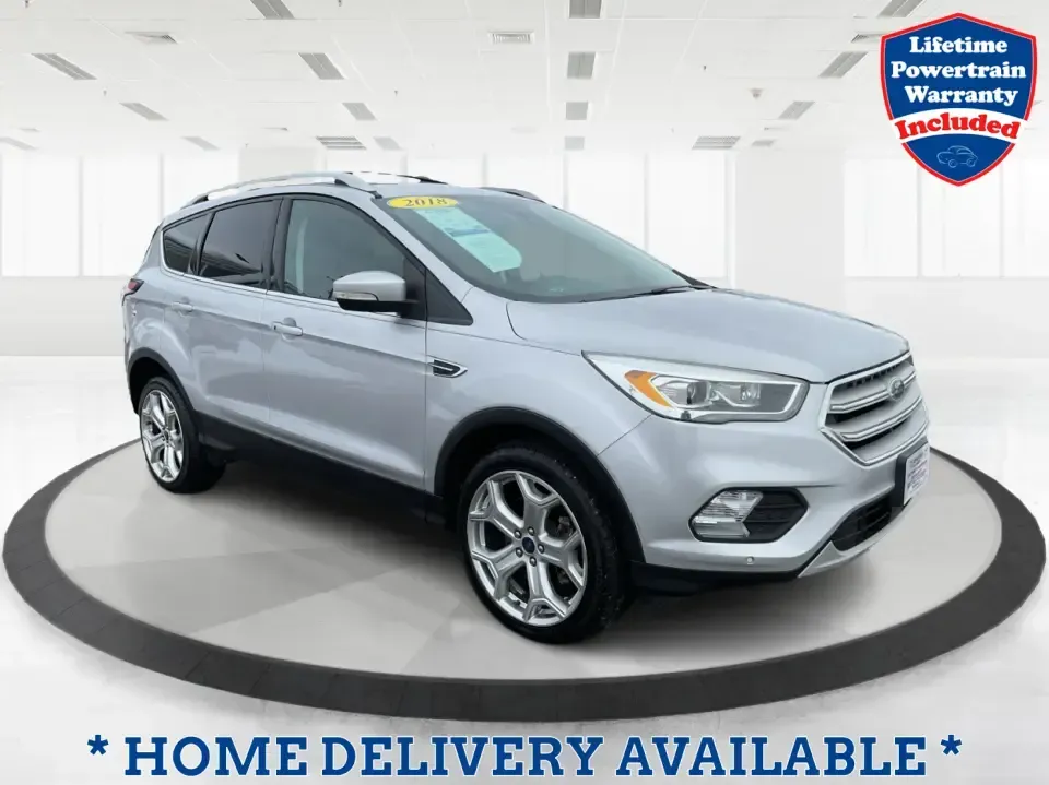 2018 Ford Escape Titanium (1FMCU9J97JU) with an EcoBoost 2L I-4 gasoline direct injection engine, 6A transmission, located at 1230 East Main St, Xenia, OH, 45385, (937) 908-9800, 39.688026, -83.910172 - Need an SUV that can handle Ohio weather, daily commutes, and weekend getaways without feeling like a compromise? This 2018 Ford Escape Titanium 4WD in Ingot Silver Metallic is built for real life in Troy-whether you're shuttling kids across town, driving a long commute down I-75, or loading up for - Photo#0