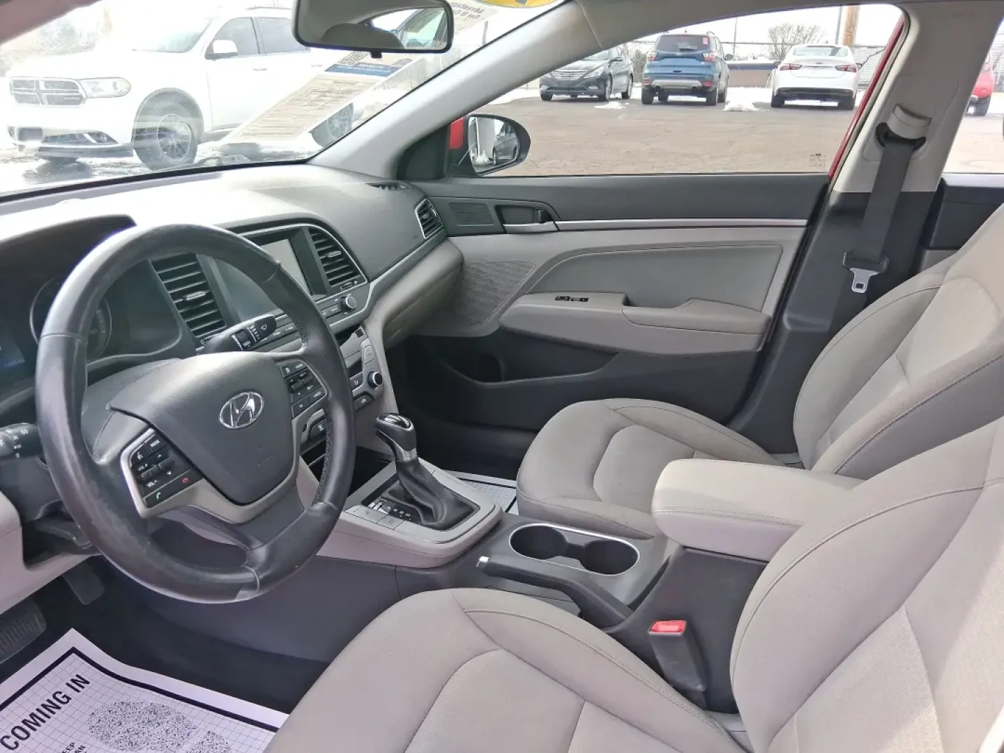 2017 Hyundai Elantra SE (KMHD84LF5HU) with an Nu 2L I-4 DOHC engine, 6A transmission, located at 1099 N County Rd 25A, Troy, OH, 45373, (937) 908-9800, 40.057079, -84.212883 - Planning a reliable daily commute from Troy to Dayton, a fuel-friendly run to the Miami Valley Centre Mall, or an easy weekend escape up I75? This 2017 Hyundai Elantra SE in eye-catching Scarlet Red Pearl is the kind of practical sedan that fits real life-comfortable for long drives, small enough fo - Photo#8