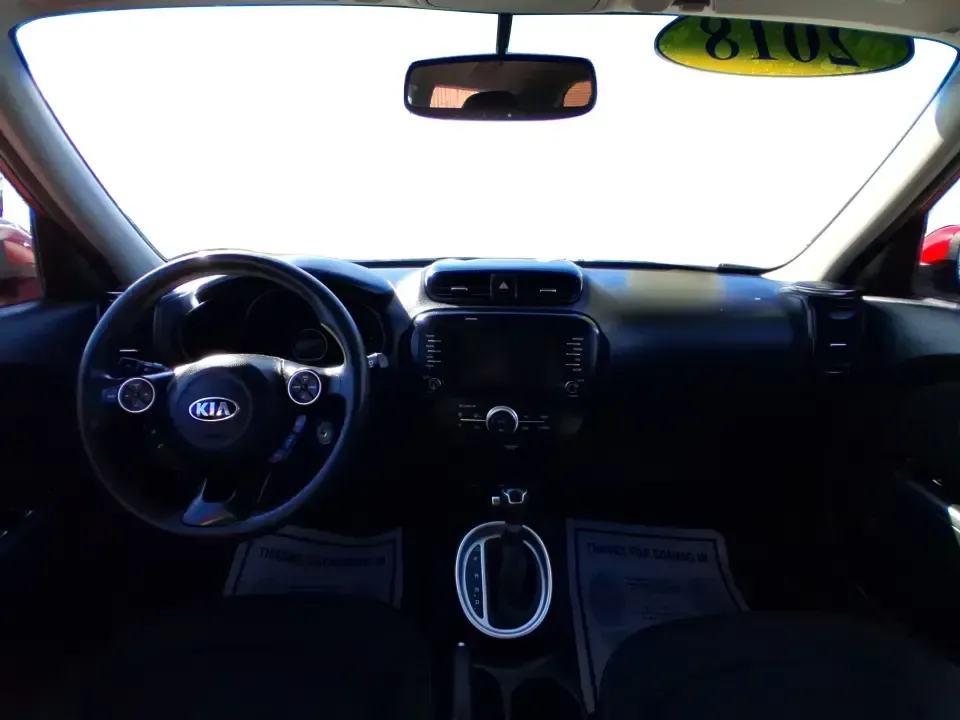 2018 Kia Soul + (KNDJP3A58J7) with an 2L I-4 gasoline direct injection engine, 6A transmission, located at 401 Woodman Dr, Riverside, OH, 45431, (937) 908-9800, 39.760899, -84.123421 - Need a dependable commuter that's easy to park in tight lots, roomy enough for Costco runs, and fun for weekend escapes to the MetroParks? This 2018 Kia Soul + in eye-catching Inferno Red fits the Riverside lifestyle perfectly-whether you're cruising along Woodman Dr, hopping on I-675 for a long com - Photo#19