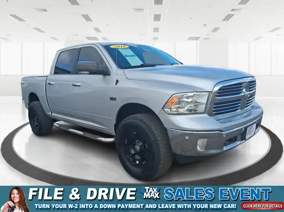 2016 Ram 1500 Lone Star (1C6RR7LT7GS) with an 5.7L V8 OHV 16V engine, 6A transmission, located at 401 Woodman Dr, Riverside, OH, 45431, (937) 908-9800, 39.760899, -84.123421 - Built for Midwest workweeks and weekend getaways, this 2016 Ram 1500 Lone Star Crew Cab is the kind of truck that fits real life in Riverside, Ohio-whether you're hauling gear for a home project, towing the toys for a trip out toward the Miami Valley, or loading up the family for a long road day on - Photo#0