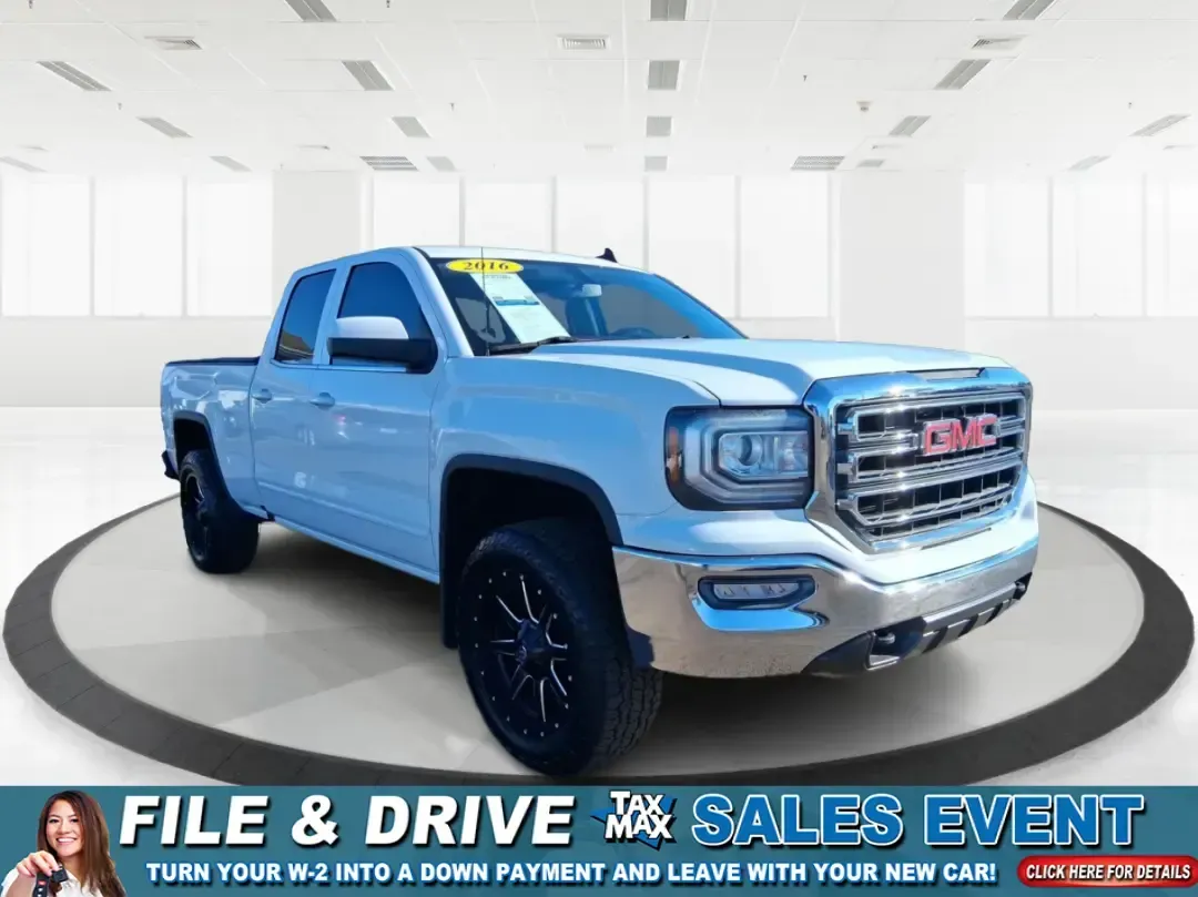 2016 GMC Sierra 1500 SLE (1GTV2MEC8GZ) with an EcoTec3 4.3L V-6 gasoline direct injection engine, 6A transmission, located at 1230 East Main St, Xenia, OH, 45385, (937) 908-9800, 39.688026, -83.910172 - Need a truck that can handle Midwest weather, weekend projects, and that long stretch down I75 without breaking a sweat? This **2016 GMC Sierra 1500 SLE Double Cab 4WD** is built for real life in Moraine-whether you're hauling gear to a job site, towing the boat for a day near **Carillon Historical - Photo#0