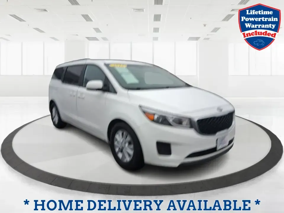 2016 Kia Sedona LX (KNDMB5C11G6) with an Lambda 3.3L V-6 gasoline direct injection engine, 6-Speed Automatic transmission, located at 880 E. National Road, Vandalia, OH, 45377, (937) 908-9800, 39.891918, -84.183594 - Picture your next weekend: the kids piled in with snacks and sports gear, a cooler in the back, and enough space so everyone can stretch out on the drive down South Dixie Dr toward Dayton's parks, festivals, and family attractions. If you need a dependable, budget-smart people mover that keeps daily - Photo#0