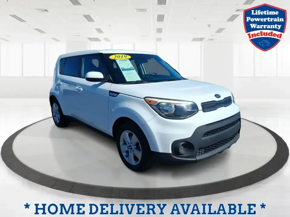 2019 Kia Soul Base 6M (KNDJN2A20K7) with an 1.6L L4 DOHC 16V engine, 6M transmission, located at 1230 East Main St, Xenia, OH, 45385, (937) 908-9800, 39.688026, -83.910172 - Need a practical commuter that's easy to park in downtown Xenia, roomy enough for groceries and sports gear, and ready for quick weekend runs out toward Caesar Creek? This 2019 Kia Soul Base is built for real-life Ohio driving-whether you're heading up US-35 toward Dayton for work, cruising to local - Photo#0