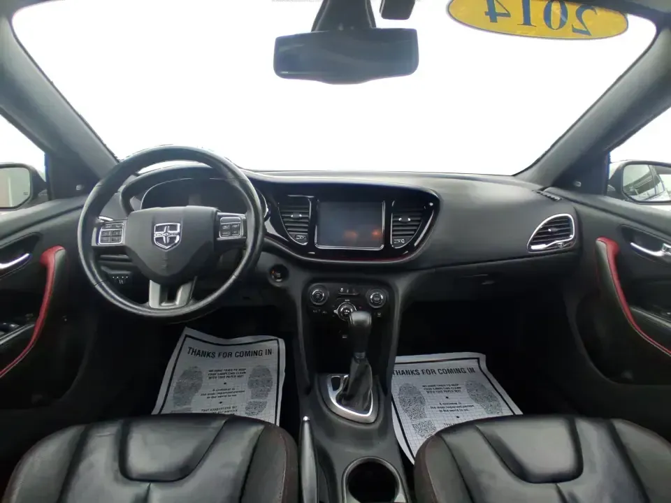 2014 Dodge Dart GT (1C3CDFEB0ED) with an MultiAir 2.4L I-4 variable valve control engine, located at 4508 South Dixie Dr, Moraine, OH, 45439, (937) 908-9800, 39.689976, -84.218452 - Need a smart, sporty commuter that feels upscale for daily runs between Moraine and downtown Dayton, yet still has the comfort for weekend getaways to Carillon Historical Park or a Reds day trip? This 2014 Dodge Dart GT in Bright White Clearcoat is the kind of sedan that fits real life-easy to park, - Photo#21