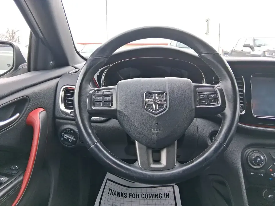 2014 Dodge Dart GT (1C3CDFEB0ED) with an MultiAir 2.4L I-4 variable valve control engine, located at 8750 N County Rd 25A, Piqua, OH, 45356, (937) 908-9800, 40.164391, -84.232513 - Need a smart, sporty commuter that feels upscale for daily runs between Moraine and downtown Dayton, yet still has the comfort for weekend getaways to Carillon Historical Park or a Reds day trip? This 2014 Dodge Dart GT in Bright White Clearcoat is the kind of sedan that fits real life-easy to park, - Photo#16