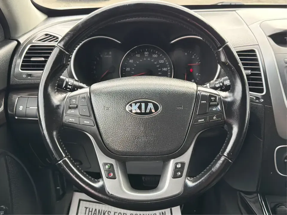 2014 Kia Sorento LX V6 (5XYKTDA74EG) with an Lambda II 3.3L V-6 gasoline direct injection engine, 6-Speed Automatic transmission, located at 8750 N County Rd 25A, Piqua, OH, 45356, (937) 908-9800, 40.164391, -84.232513 - Picture your next Ohio weekend: the kids loaded up for a day at Johnston Farm and Indian Agency, groceries stowed for the week, and enough power on tap to handle I75 merges without breaking a sweat. This 2014 Kia Sorento LX V6 in Bright Silver is the kind of do-it-all SUV that fits real life in Pi - Photo#16