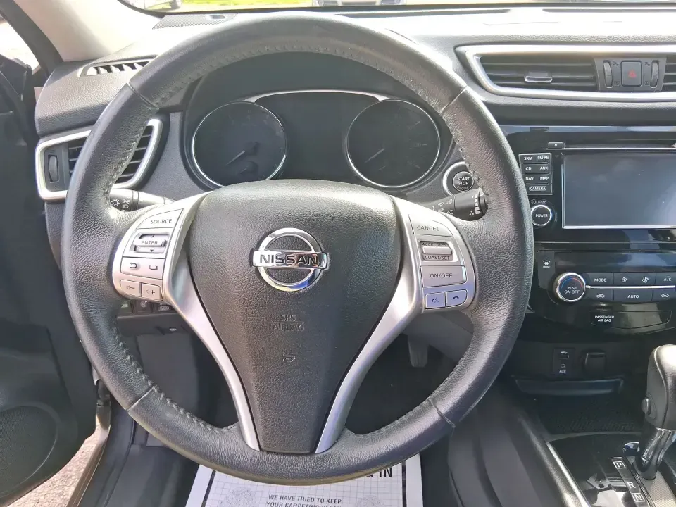 2015 Nissan Rogue SL (5N1AT2MVXFC) with an 2.5L I-4 DOHC engine, Continuously Variable Transmission transmission, located at 1230 East Main St, Xenia, OH, 45385, (937) 908-9800, 39.688026, -83.910172 - Picture your next Ohio weekend: loading up the kids and the cooler, merging onto US35 for a quick run to Wright-Patterson Air Force Base, or taking a scenic drive through John Bryan State Park-without stressing over winter weather, space, or comfort. This 2015 Nissan Rogue SL in Gun Metallic is the - Photo#16