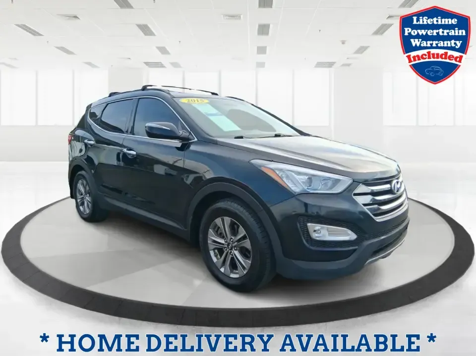 2015 Hyundai Santa Fe 2.4L (5XYZU3LB1FG) with an Theta II 2.4L I-4 gasoline direct injection engine, 6-Speed Automatic transmission, located at 1099 N County Rd 25A, Troy, OH, 45373, (937) 908-9800, 40.057079, -84.212883 - Pack up the kids for a weekend at Treasure Island Park, load the cooler for a day on the Great Miami River, or settle into a comfortable daily commute down I75-this 2015 Hyundai Santa Fe 2.4L is the kind of practical SUV that fits real life in Troy. With confident road manners, flexible cargo space, - Photo#0