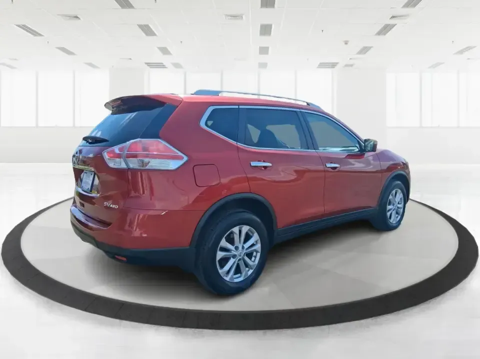 2015 Nissan Rogue SV (KNMAT2MV8FP) with an 2.5L I-4 DOHC engine, Continuously Variable Transmission transmission, located at 880 E. National Road, Vandalia, OH, 45377, (937) 908-9800, 39.891918, -84.183594 - Pack up the kids, load the cooler, and point the SUV toward your next weekend escape-this Cayenne Red 2015 Nissan Rogue SV is the kind of do-it-all crossover that fits real life in Vandalia, from school drop-offs and grocery runs to road trips up I75. With confident 4WD/AWD traction, a comfortable c - Photo#2