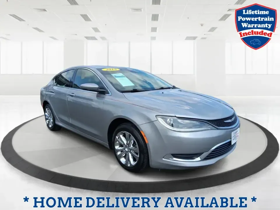 2015 Chrysler 200 Limited (1C3CCCAB5FN) with an 2.4L L4 DOHC 16V engine, 9-Speed Automatic transmission, located at 1099 N County Rd 25A, Troy, OH, 45373, (937) 908-9800, 40.057079, -84.212883 - Need a comfortable, efficient sedan for the daily commute from Troy to Dayton, quick errands along N County Rd 25A, or a weekend road trip down I-75? This 2015 Chrysler 200 Limited in Billet Silver Metallic Clearcoat fits real-life driving with a refined cabin, modern tech, and practical space for f- Photo#0