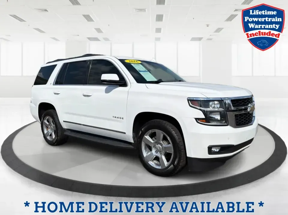 2016 Chevrolet Tahoe LT (1GNSKBKC8GR) with an EcoTec3 5.3L V-8 gasoline direct injection engine, 6A transmission, located at 1230 East Main St, Xenia, OH, 45385, (937) 908-9800, 39.688026, -83.910172 - If your weekends look like youth sports in the morning, a grocery run in the afternoon, and a last-minute road trip after dinner, this 2016 Chevrolet Tahoe LT 4WD is the kind of full-size SUV that keeps up with real life in Piqua. Finished in Summit White and built for comfort, capability, and confi - Photo#0