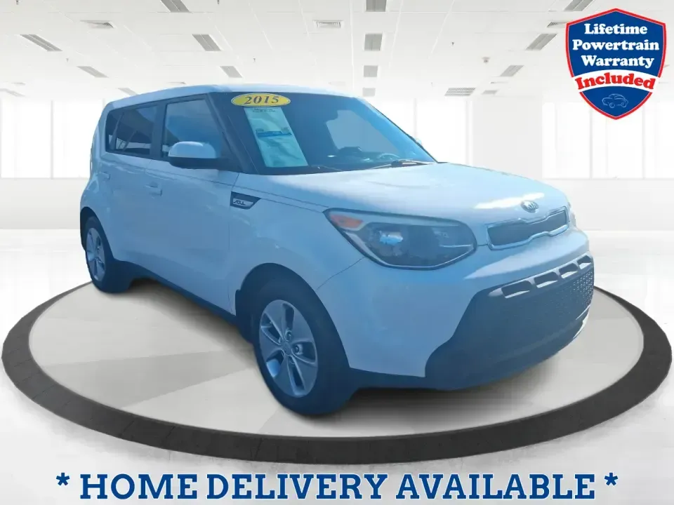 2015 Kia Soul Base (KNDJN2A28F7) with an 1.6L L4 DOHC 16V engine, located at 1099 N County Rd 25A, Troy, OH, 45373, (937) 908-9800, 40.057079, -84.212883 - Whether you're commuting down I-75, running errands between Troy neighborhoods, or packing up for a weekend escape to Charleston Falls Preserve, this 2015 Kia Soul is the kind of practical, personality-packed ride that fits real life. With its easy-to-park wagon shape, versatile cargo space, and fue - Photo#0