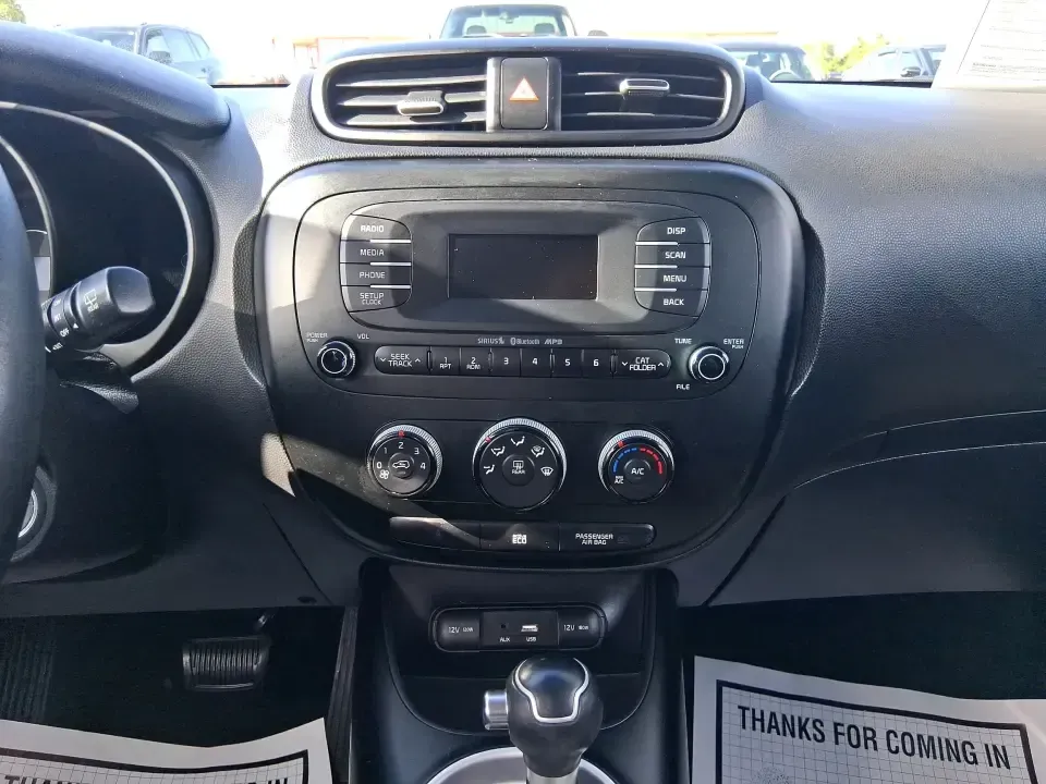 2015 Kia Soul Base (KNDJN2A28F7) with an 1.6L L4 DOHC 16V engine, located at 1099 N County Rd 25A, Troy, OH, 45373, (937) 908-9800, 40.057079, -84.212883 - Whether you're commuting down I-75, running errands between Troy neighborhoods, or packing up for a weekend escape to Charleston Falls Preserve, this 2015 Kia Soul is the kind of practical, personality-packed ride that fits real life. With its easy-to-park wagon shape, versatile cargo space, and fue - Photo#13