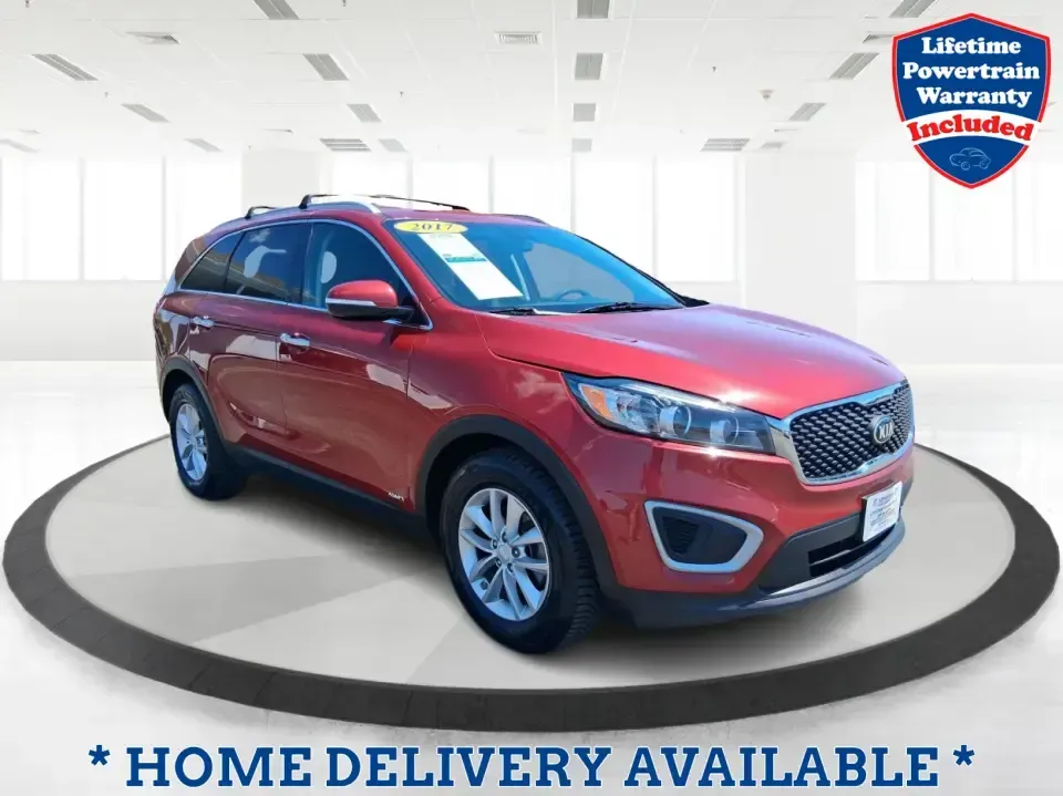 2017 Kia Sorento 2.4L LX (5XYPGDA37HG) with an 2.4L I-4 gasoline direct injection engine, 6A transmission, located at 8750 N County Rd 25A, Piqua, OH, 45356, (937) 908-9800, 40.164391, -84.232513 - Picture your next road trip out of Vandalia with room for the whole crew, the gear, and the groceries-without giving up everyday comfort. This **2017 Kia Sorento LX (2.4L)** in eye-catching **Remington Red** is the kind of SUV that fits real life: school drop-offs, long commutes to Dayton, weekend r - Photo#0