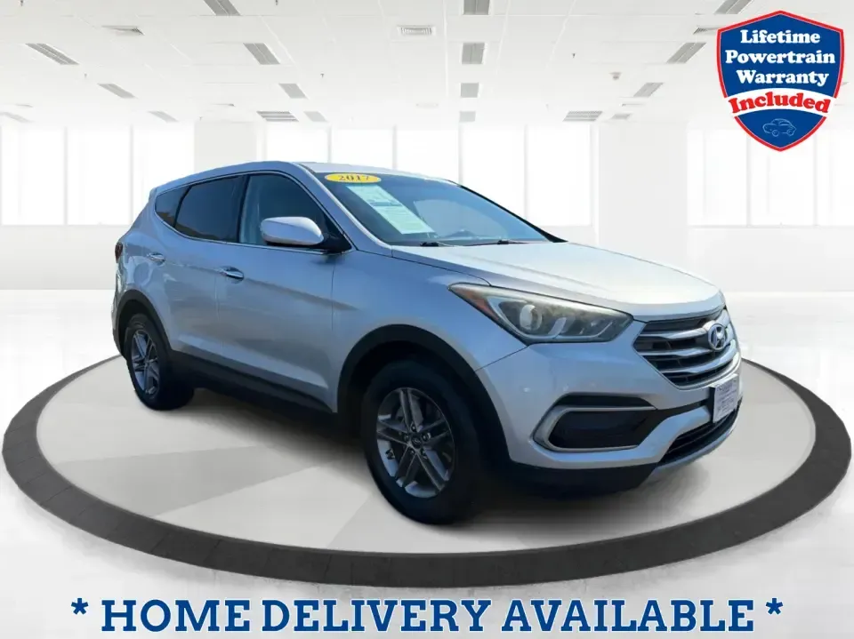 2017 Hyundai Santa Fe 2.4L (5XYZT3LB8HG) with an Theta II 2.4L I-4 gasoline direct injection engine, 6A transmission, located at 8750 N County Rd 25A, Piqua, OH, 45356, (937) 908-9800, 40.164391, -84.232513 - Load up the family, point the GPS toward a weekend getaway, and enjoy the confidence of an SUV that's built for everyday life in Ohio-this **2017 Hyundai Santa Fe 2.4L** is a smart pick for commuting, school runs, and road trips alike. Finished in **Sparkling Silver**, it brings the practical space - Photo#0
