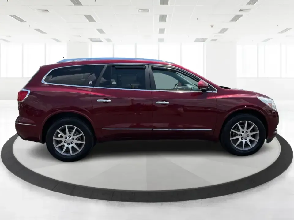 2015 Buick Enclave Leather AWD (5GAKVBKD9FJ) with an 3.6L V6 DOHC 24V engine, 6-Speed Automatic Overdrive transmission, located at 4508 South Dixie Dr, Moraine, OH, 45439, (937) 908-9800, 39.689976, -84.218452 - Road-trip weekends to Hueston Woods, school drop-offs around West Carrollton, and daily commutes up I75 feel a lot easier when your SUV has real space, comfort, and confidence in every season. This 2015 Buick Enclave Leather in stunning Crimson Red Tintcoat is built for busy families, carpool captai - Photo#1