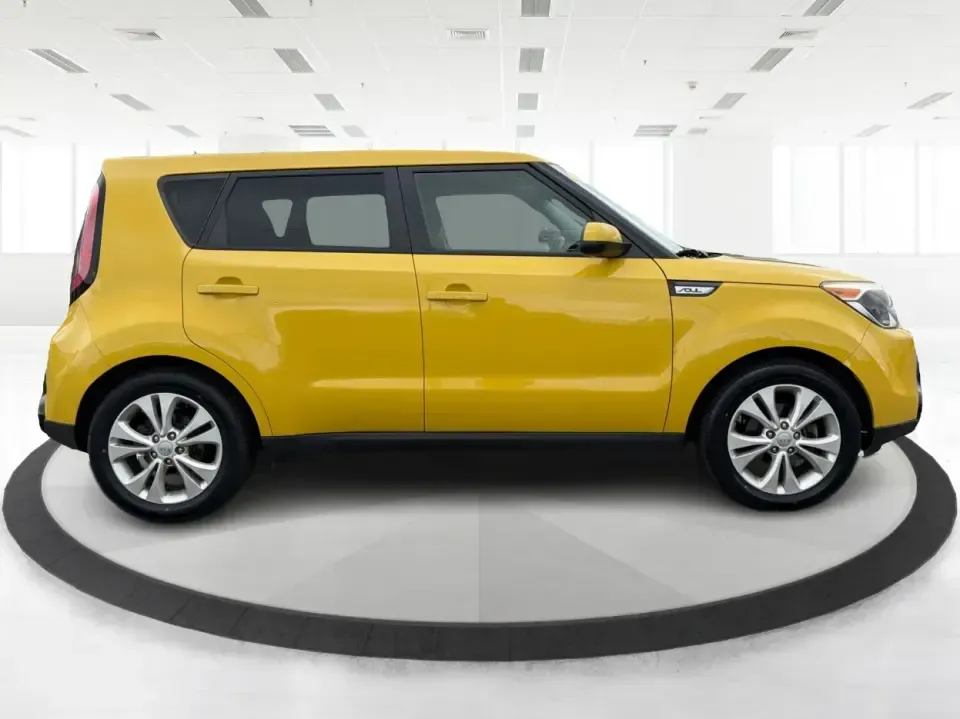 2016 Kia Soul + (KNDJP3A5XG7) with an 2.0L L4 DOHC 16V engine, 6A transmission, located at 401 Woodman Dr, Riverside, OH, 45431, (937) 908-9800, 39.760899, -84.123421 - Need a city-friendly ride that makes daily life easier-school drop-offs, a long commute to Wright-Patterson AFB, or quick weekend runs for coffee and groceries-without feeling like you're driving something ordinary? This 2016 Kia Soul + in Solar Yellow brings standout style, hatchback versatility, a - Photo#1