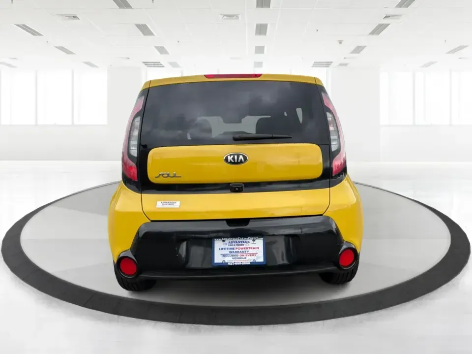 2016 Kia Soul + (KNDJP3A5XG7) with an 2.0L L4 DOHC 16V engine, 6A transmission, located at 401 Woodman Dr, Riverside, OH, 45431, (937) 908-9800, 39.760899, -84.123421 - Need a city-friendly ride that makes daily life easier-school drop-offs, a long commute to Wright-Patterson AFB, or quick weekend runs for coffee and groceries-without feeling like you're driving something ordinary? This 2016 Kia Soul + in Solar Yellow brings standout style, hatchback versatility, a - Photo#3