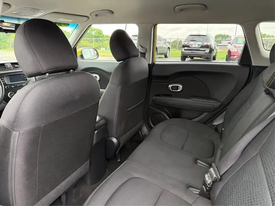 2016 Kia Soul + (KNDJP3A5XG7) with an 2.0L L4 DOHC 16V engine, 6A transmission, located at 401 Woodman Dr, Riverside, OH, 45431, (937) 908-9800, 39.760899, -84.123421 - Need a city-friendly ride that makes daily life easier-school drop-offs, a long commute to Wright-Patterson AFB, or quick weekend runs for coffee and groceries-without feeling like you're driving something ordinary? This 2016 Kia Soul + in Solar Yellow brings standout style, hatchback versatility, a - Photo#10