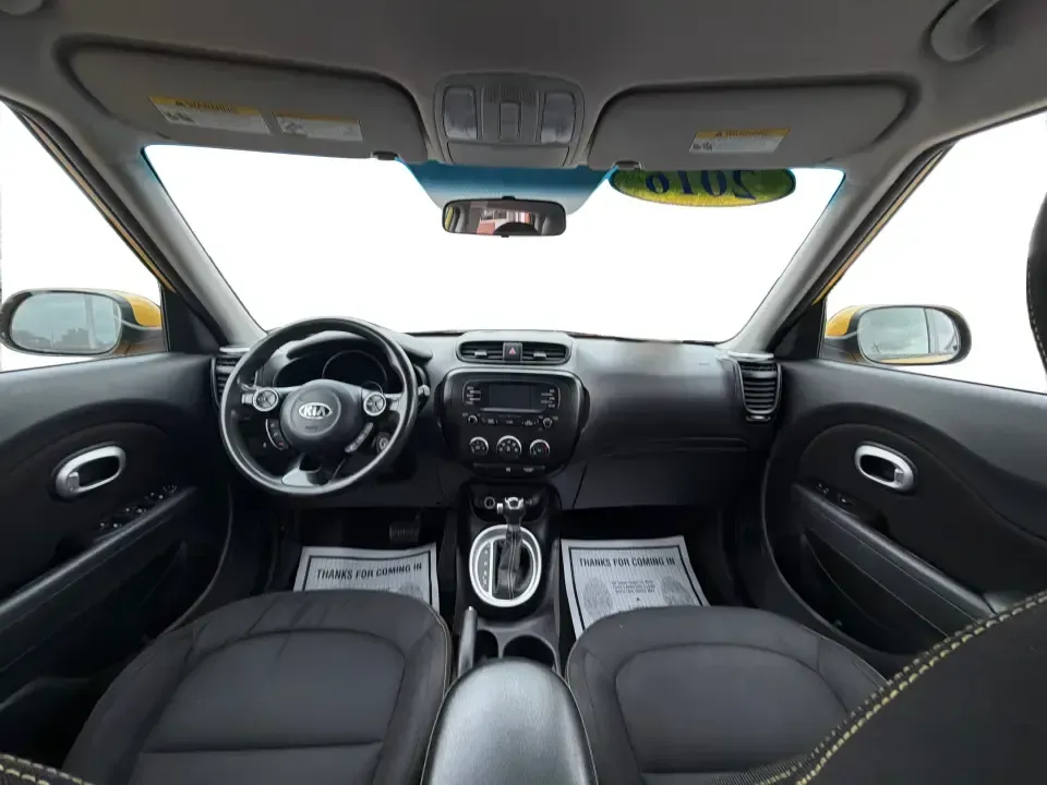 2016 Kia Soul + (KNDJP3A5XG7) with an 2.0L L4 DOHC 16V engine, 6A transmission, located at 401 Woodman Dr, Riverside, OH, 45431, (937) 908-9800, 39.760899, -84.123421 - Need a city-friendly ride that makes daily life easier-school drop-offs, a long commute to Wright-Patterson AFB, or quick weekend runs for coffee and groceries-without feeling like you're driving something ordinary? This 2016 Kia Soul + in Solar Yellow brings standout style, hatchback versatility, a - Photo#20