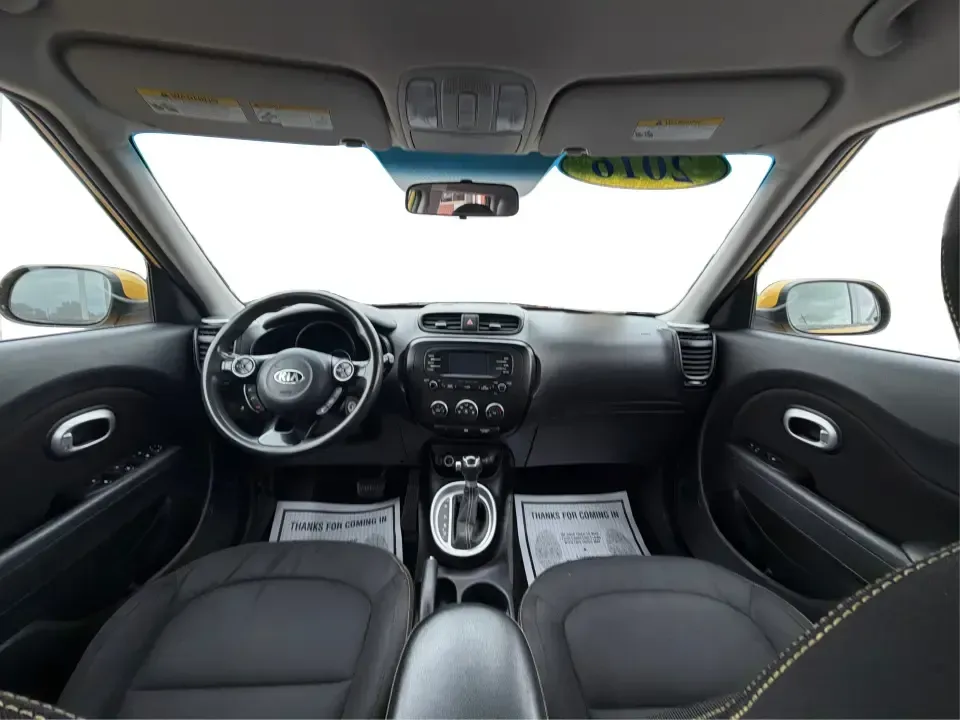 2016 Kia Soul + (KNDJP3A5XG7) with an 2.0L L4 DOHC 16V engine, 6A transmission, located at 401 Woodman Dr, Riverside, OH, 45431, (937) 908-9800, 39.760899, -84.123421 - Need a city-friendly ride that makes daily life easier-school drop-offs, a long commute to Wright-Patterson AFB, or quick weekend runs for coffee and groceries-without feeling like you're driving something ordinary? This 2016 Kia Soul + in Solar Yellow brings standout style, hatchback versatility, a - Photo#21