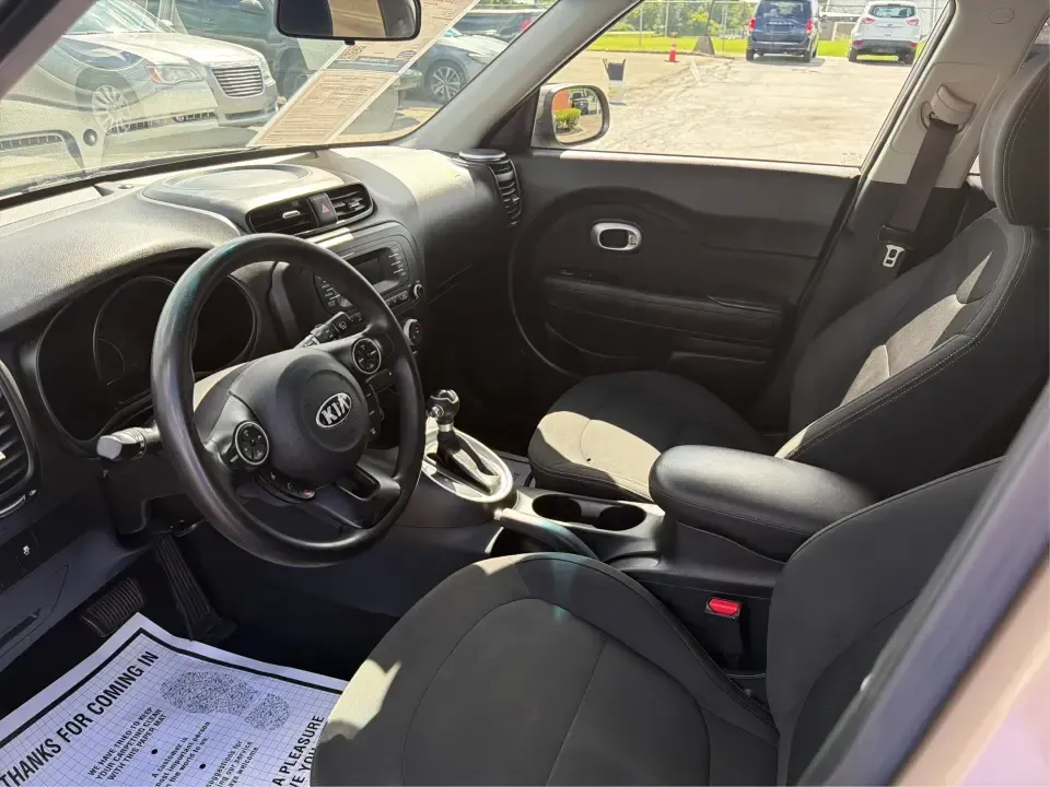 2014 Kia Soul Base (KNDJN2A29E7) with an 1.6L L4 DOHC 16V engine, located at 1951 S Dayton Lakeview Rd., New Carlisle, OH, 45344, (937) 908-9800, 39.890999, -84.050255 - Whether you're a commuter who wants an easy-to-park daily driver, a first-time buyer looking for a practical runabout, or a small family planning weekend trips from New Carlisle to Yellow Springs, this 2014 Kia Soul Base fits the lifestyle. With its tall seating position, flexible cargo space, and c - Photo#9