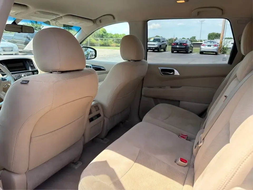 2015 Nissan Pathfinder S (5N1AR2MM9FC) with an 3.5L V-6 DOHC engine, located at 1099 N County Rd 25A, Troy, OH, 45373, (937) 908-9800, 40.057079, -84.212883 - Need one vehicle that can handle weekday school runs, a long I75 commute, and a spontaneous weekend escape to Charleston Falls Preserve? This 2015 Nissan Pathfinder S in Arctic Blue Metallic is a versatile 3-row crossover built for real-life Ohio driving-roomy for growing families, comfortable for r- Photo#10
