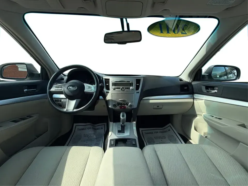 2011 Subaru Legacy Premium + CWP (4S3BMBC69B3) with an 2.5L H-4 variable valve control engine, Continuously Variable Transmission (CVT) transmission, located at 8750 N County Rd 25A, Piqua, OH, 45356, (937) 908-9800, 40.164391, -84.232513 - Need a confident, all-weather commuter that can handle Ohio winters, weekend road trips, and the daily school-and-work shuffle without feeling like a bare-bones sedan? This 2011 Subaru Legacy Premium + CWP in Satin White Pearl is a smart fit for drivers who want Subaru capability in a comfortable, p- Photo#21
