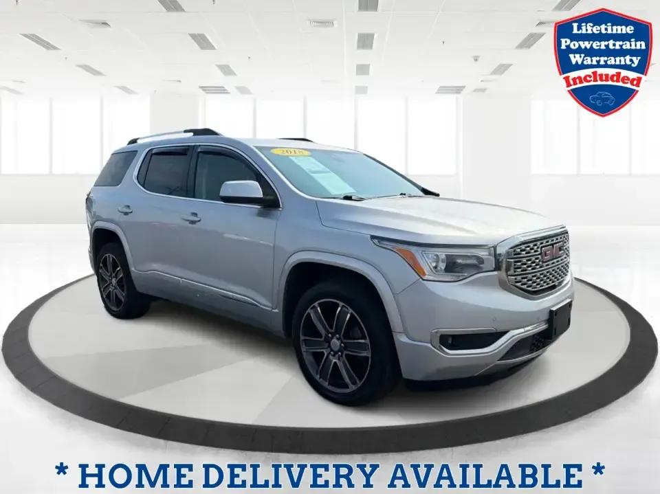 2018 GMC Acadia Denali (1GKKNXLS7JZ) with an 3.6L V-6 gasoline direct injection engine, Automatic transmission, located at 1230 East Main St, Xenia, OH, 45385, (937) 908-9800, 39.688026, -83.910172 - Picture a weekend that starts with a quick school drop-off, turns into an easy commute down US-35, and ends with the whole crew packed up for a day trip to John Bryan State Park or a stroll through historic Yellow Springs-without needing to make it work on space, comfort, or capability. This 2018 GM- Photo#0