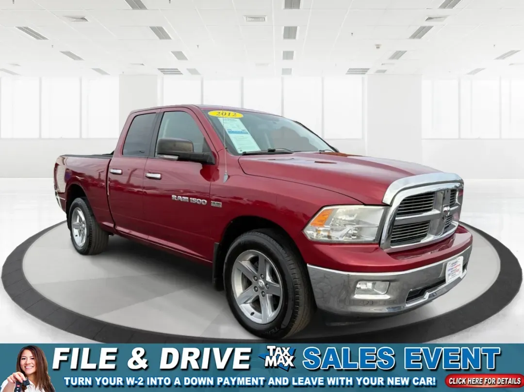 2012 Ram 1500 SLT (1C6RD7GT9CS) with an HEMI 5.7L V-8 variable valve control engine, located at 1230 East Main St, Xenia, OH, 45385, (937) 908-9800, 39.688026, -83.910172 - 2012 Ram 1500 SLT - Photo#0