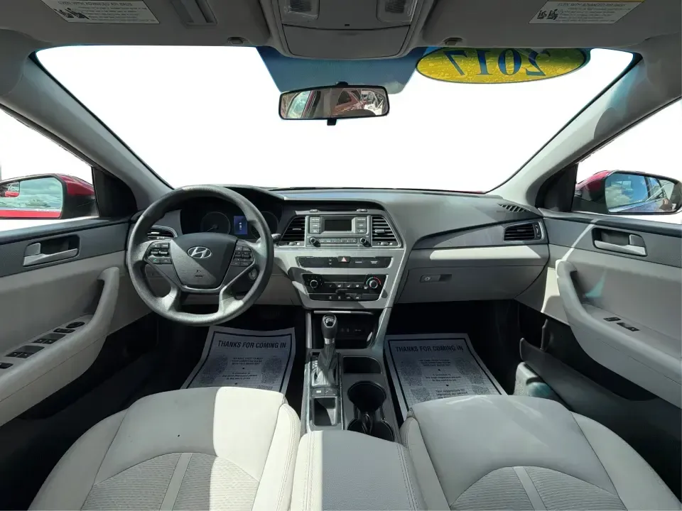 2017 Hyundai Sonata SE (5NPE24AF8HH) with an 2.4L L4 DOHC 16V engine, 7A transmission, located at 1099 N County Rd 25A, Troy, OH, 45373, (937) 908-9800, 40.057079, -84.212883 - Need a reliable, comfortable sedan for the daily drive from Troy to Dayton, school drop-offs, or quick weekend getaways to Charleston Falls Preserve? This red 2017 Hyundai Sonata Base is built for real life-easy to park downtown near the Miami County Courthouse, smooth on I75, and efficient enough f - Photo#20